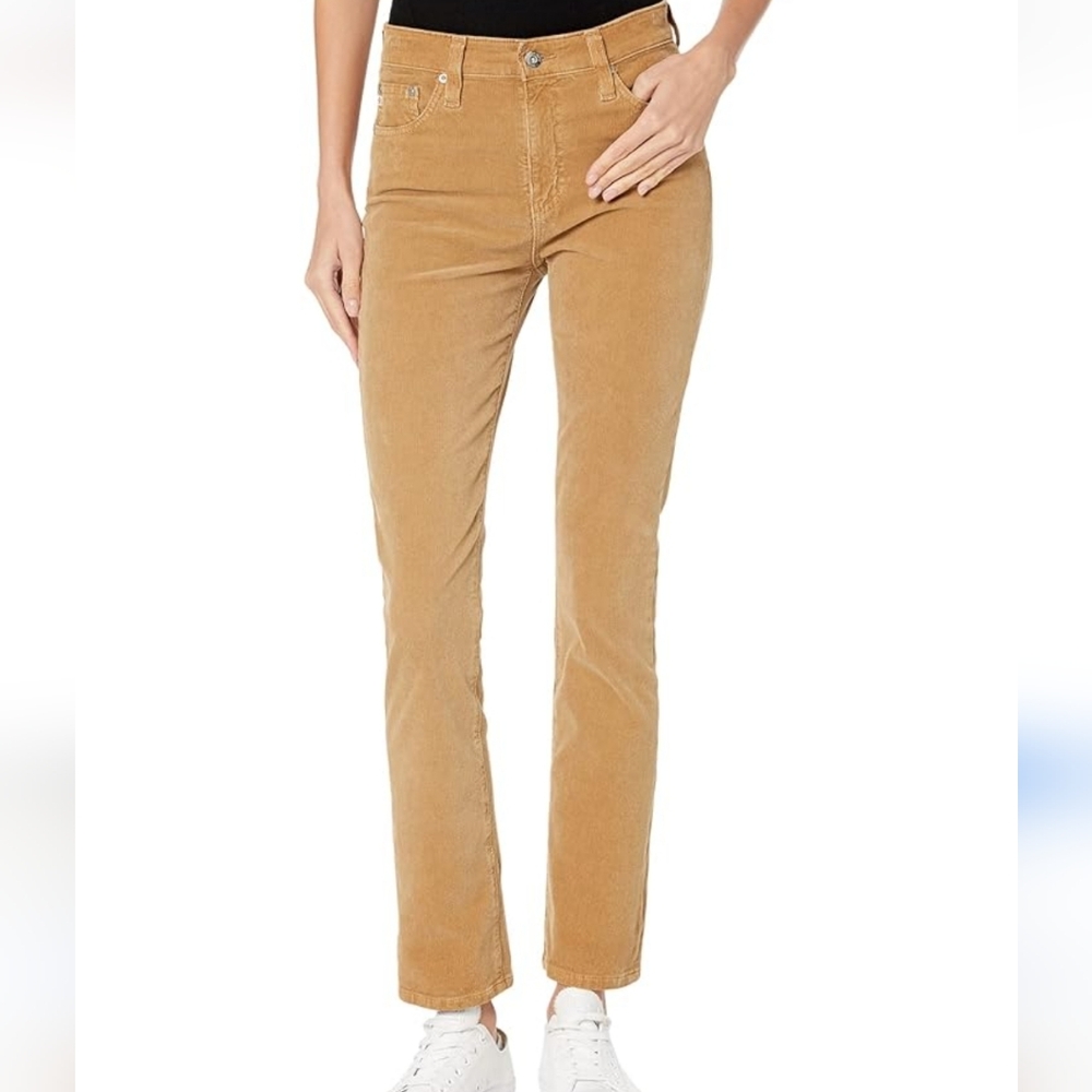 AG Adriano Goldschmied Tan Straight Leg Pants